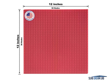 Slabdreamlab 12'X12' Slab Lite Baseplate For All Major Building Bricks And Blocks (Bright Pink, Single)