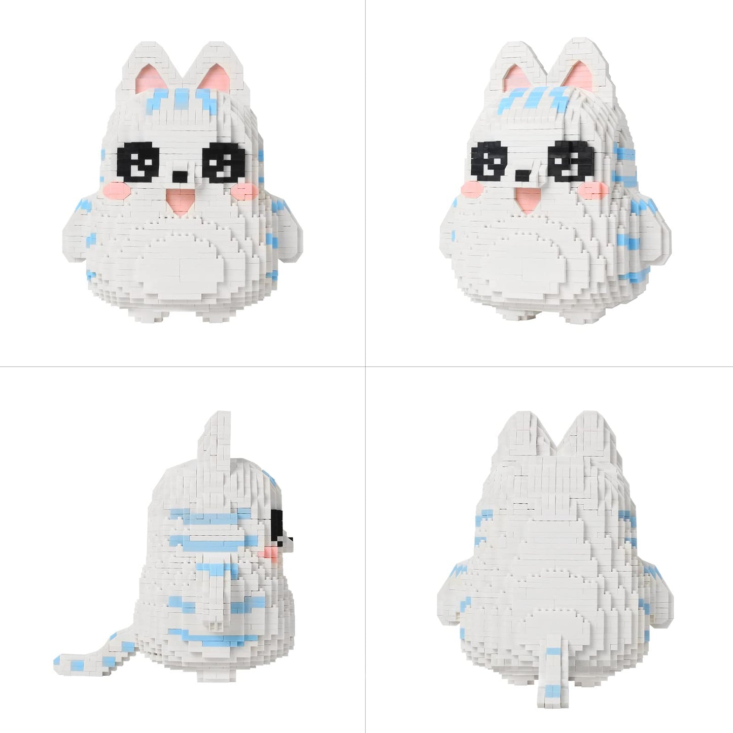 Larcele Animal Series Micro Building Blocks Animal Set, Diy Mini 3D Building Toy Bricks,1682 Pieces Kljm-07 (Fox Cat)