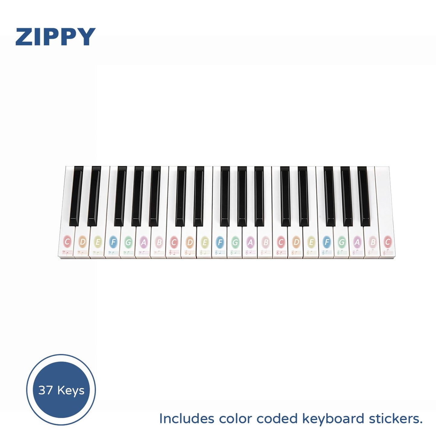 Zippy Kids Piano Keyboard, 37 Keys Digital Piano For Kids, Music Educational Instrument Toy, Wood Piano For 3+ Girls And Boys, B