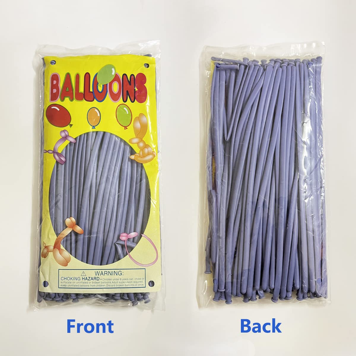 Tangser 100 Pcs Grey Long Twisting Balloons, 260 Balloons For Animals, Modelling Thickening Latex Balloons, 260Q, For Animal Sha