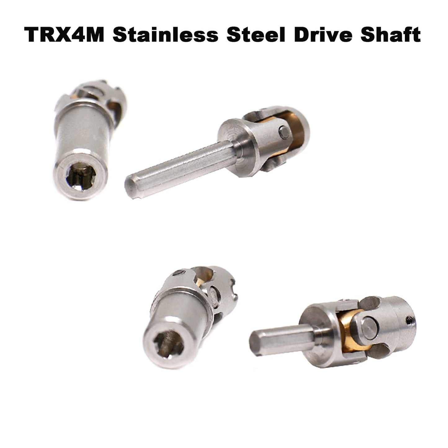 XSYGO Drive Shaft Stainless Steel Front Rear Center Driveshafts for 1/18th TRX4M Defender Bronco RC Crawler Car Upgrades