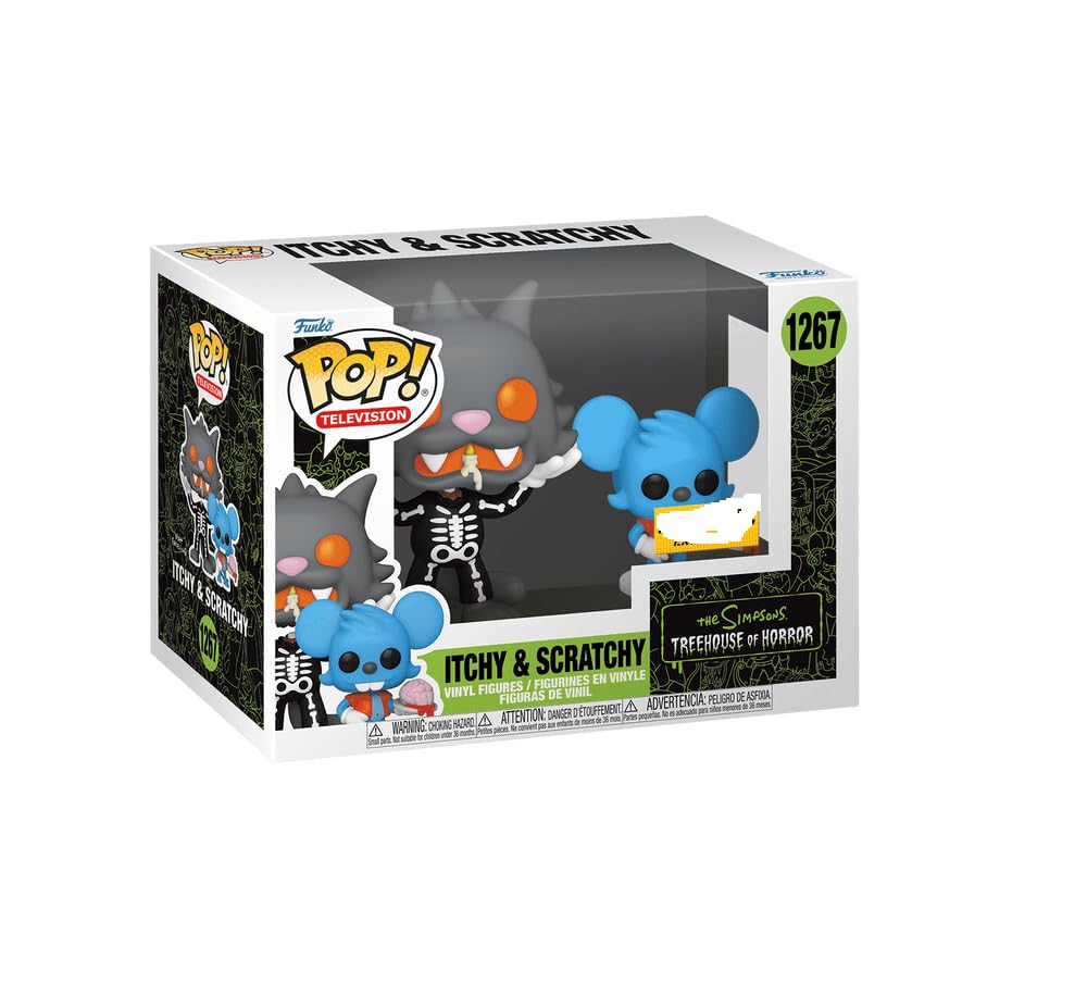 Funko Simpsons Treehouse Of Horror Itchy And Scratchy Halloween 2 Pack Pop Exclusive 1267