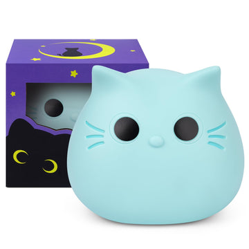 Jizwpoom Piggy Bank, Cat Piggy Bank Cat Money Saving Box Gifts For Kids, Coin Piggy Bank Cat Coin Bank Box Unbreakable Piggy Bank Toy Great Gifts For Boys Girls Adults (Blue)
