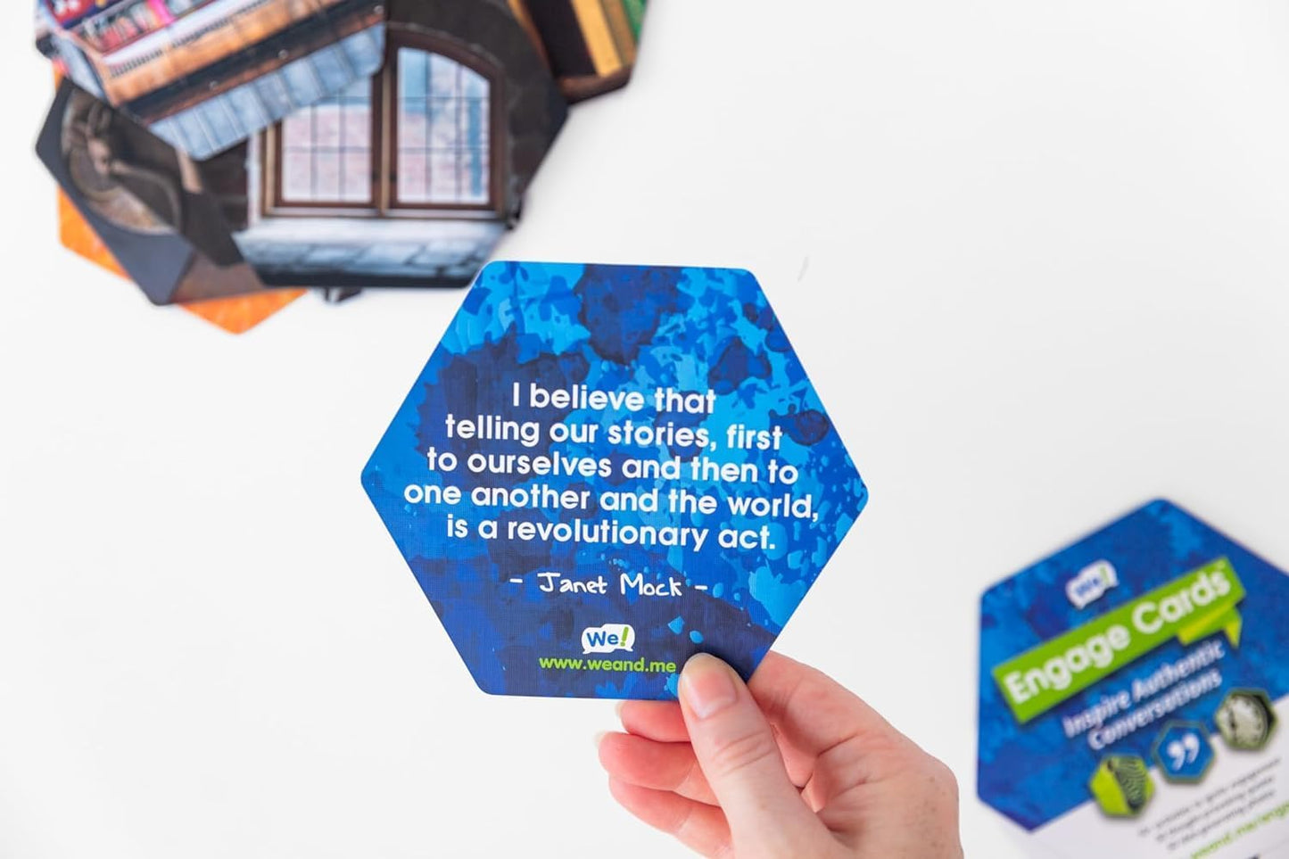We! Engage Cards - Icebreakers & Team Building Activities - 56 Recycled Paper Cards - Medium Size