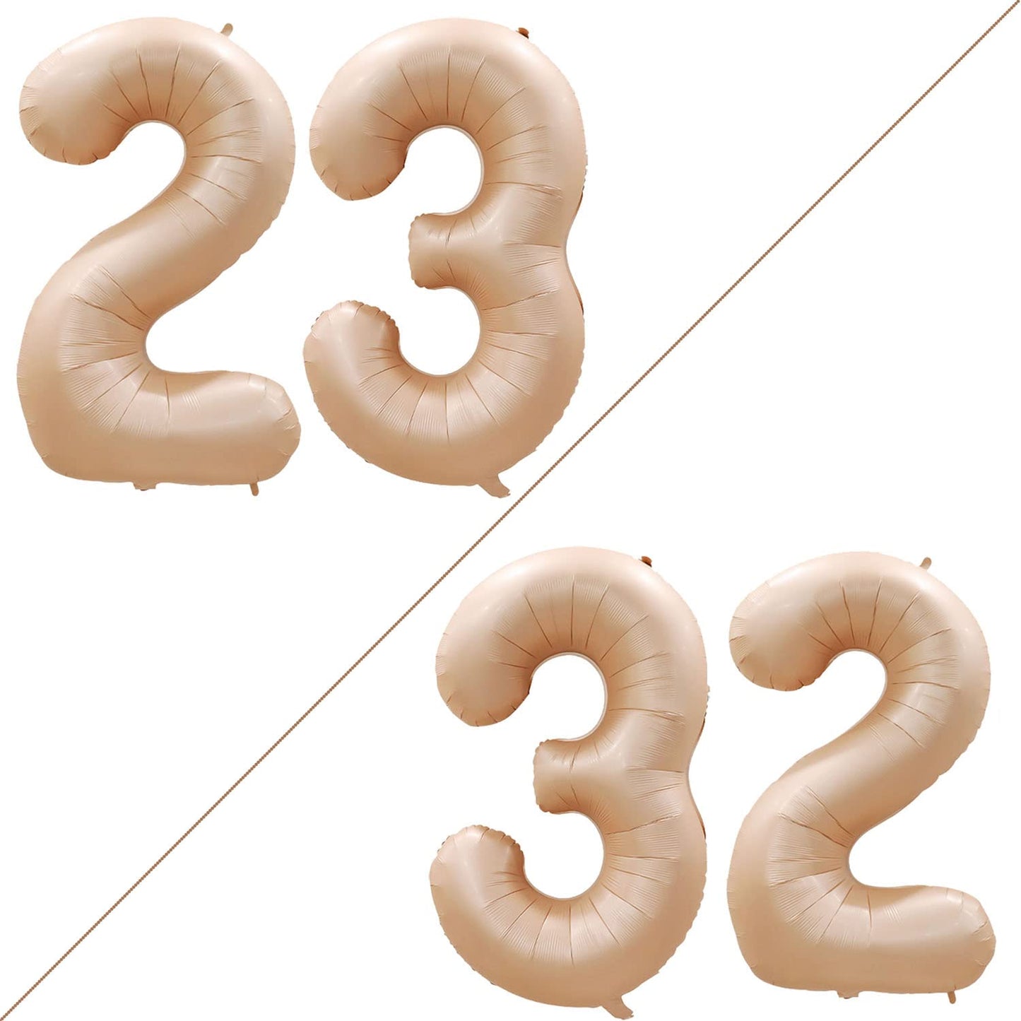 Goer Number 23 Balloons For 23Rd Birthday Party Decorations,42 Inch Jumbo Foil Helium 32 Balloons For 32Nd Birthday Party Decoration (Caramel)