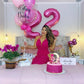 40 Inch Hot Pink Number 8 Balloon, 18Th Birthday Decorations For Girls, Large Mylar Foil Helium 8 18 28 80 1989 Balloon Birthday