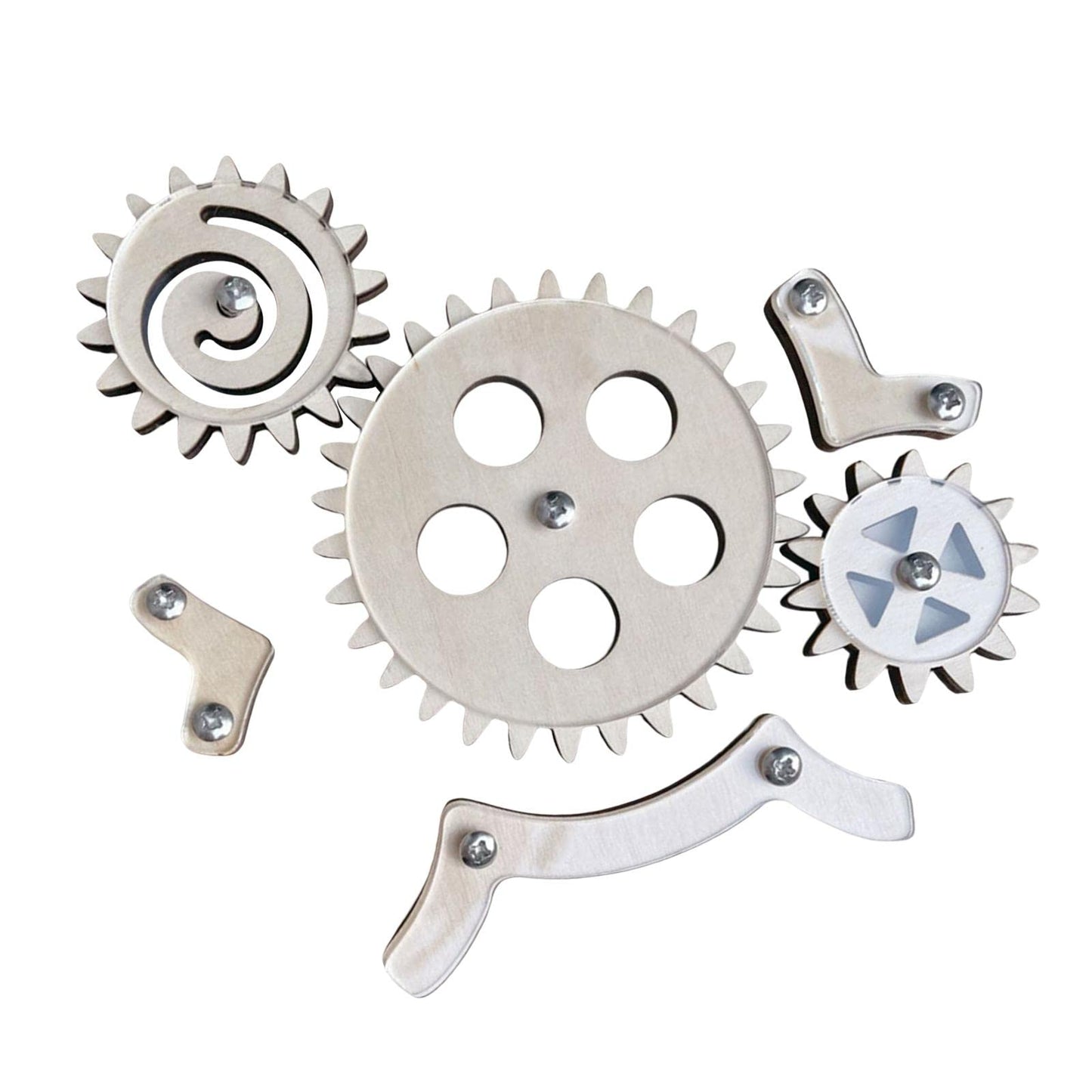 Shopora Sensory Board Toy Learning Activities Gears Puzzles For Nursery Unisex Silver