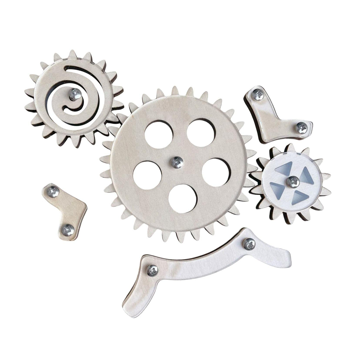 Shopora Sensory Board Toy Learning Activities Gears Puzzles For Nursery Unisex Silver
