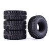Wonfast 4Pcs Rc Crawler 100Mm Rubber Tires 1.9 Inch Wheels Tyres Set For 1:10 Rc Rock Crawler Car For Axial Scx10 D90 Tf2 Tamiya