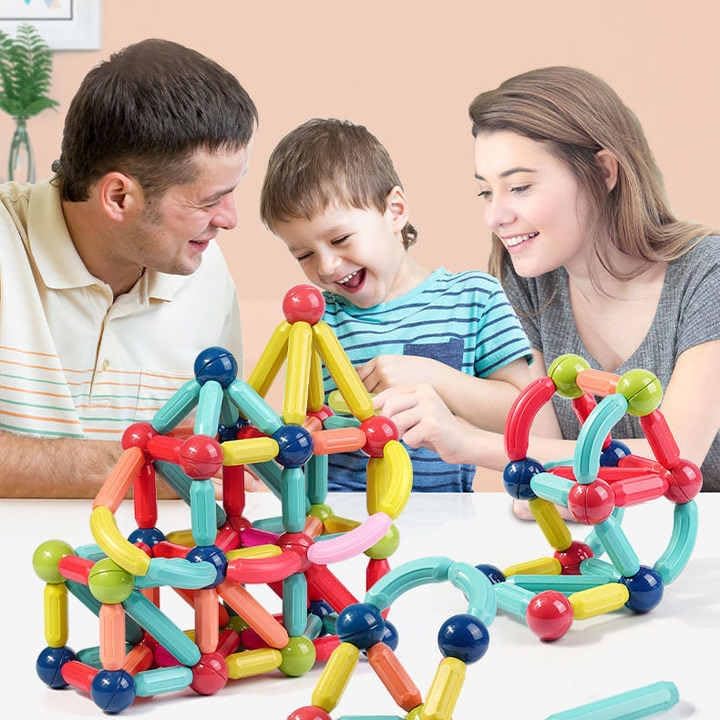 Magnetic Sticks And Balls Building Set For Kids | Stem Learning & Educational Construction Toy | 3D Creative Magnet Blocks Game 