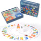 YHomU Spell Word Game Educational 53PCS Cartoon Interactive Funny Portable Alphabet Spelling Cards Wooden Letter