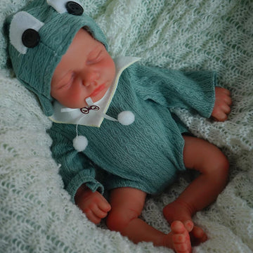 SOFTMARY Lifelike Reborn Baby Dolls - 12-inch Full Silicone Newborn, Real Life Baby Dolls with Realistic Veins & Sleeping Pose -