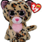 Ty Livvie Leopard Beanie Boo Plush Stuffed Animal, 15cm, Multi-coloured, Model 36367