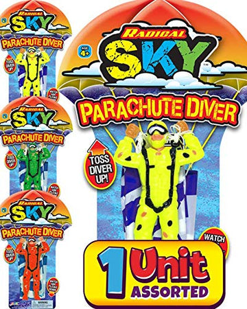 Ja-Ru Parachute Action Figure Toys (1 Toy Assorted Color) Flying Glider Army Men For Kids. Outdoor Summer Yard Games & Activities. Party Favors Stocking Stuffers. 2306-1S