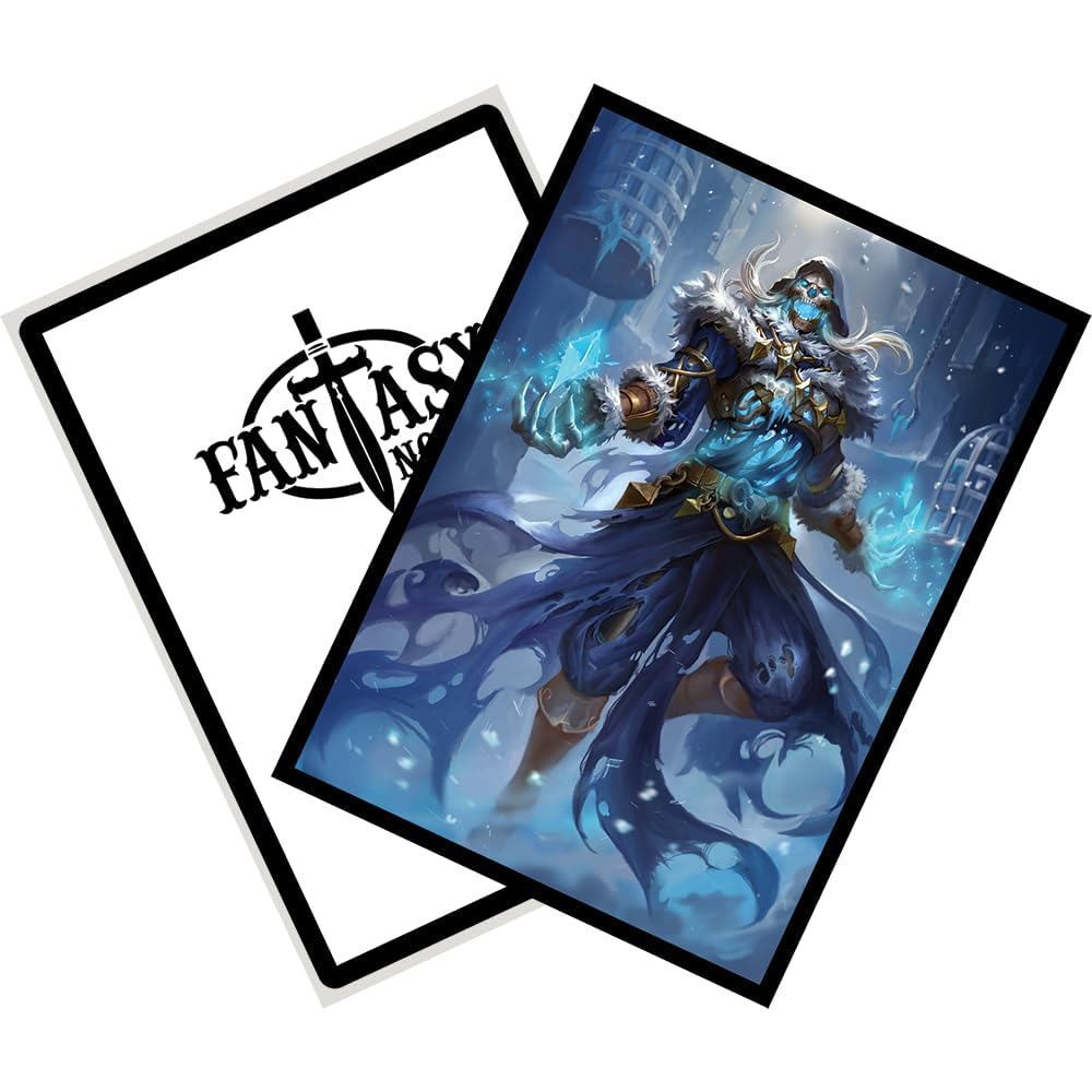 Fantasy North - Rimecage - The Risen Cold - 100 Smooth Matte Tcg Trading Card Sleeves - Fits Magic Mtg Commander Pokemon And Oth