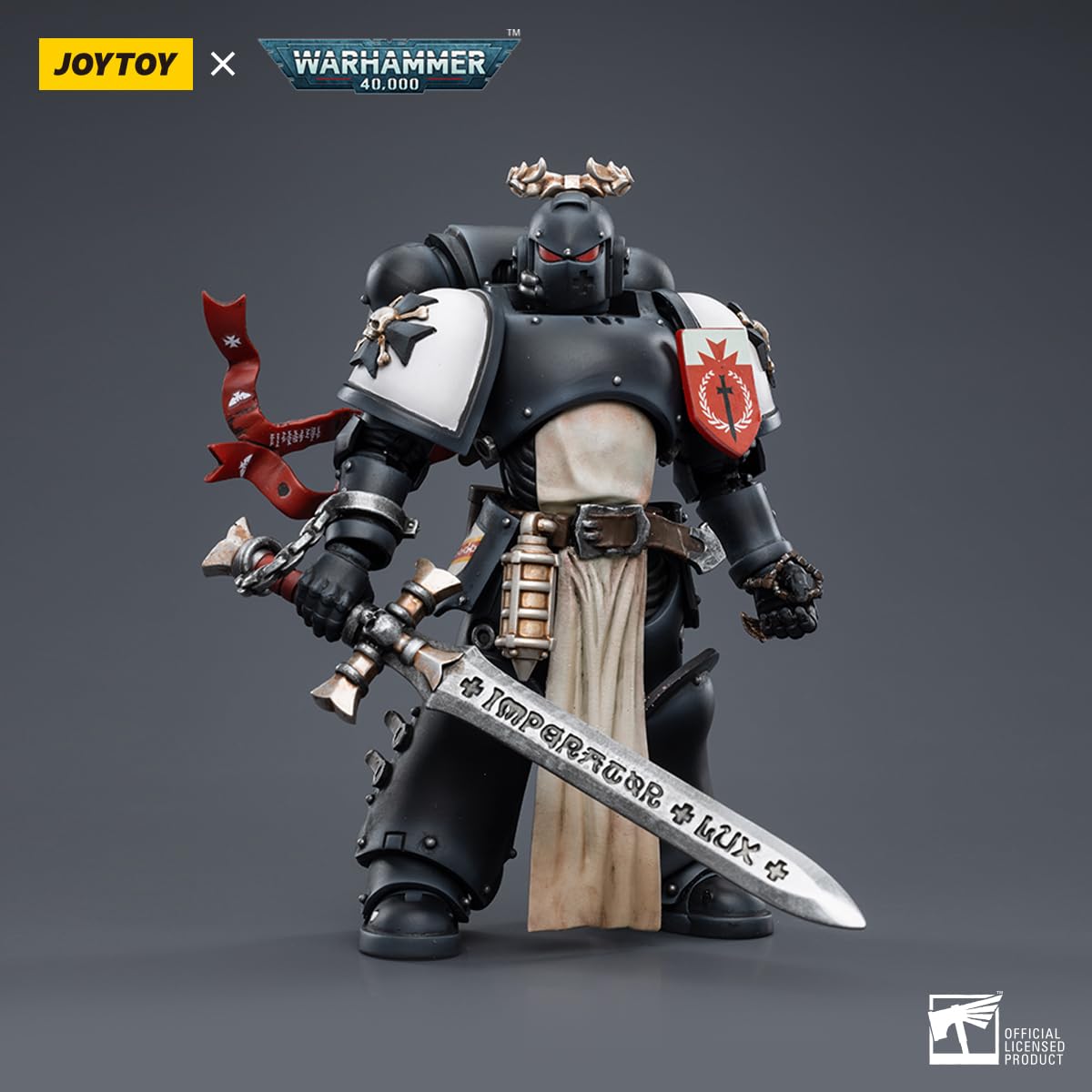 malt-inspiredISE JOYTOY 1/18 Action Figures - Warhammer 40 000 Black Templars The Emperors Champion Rolantus - 5 Classic Character Collectible Age 15 and Above