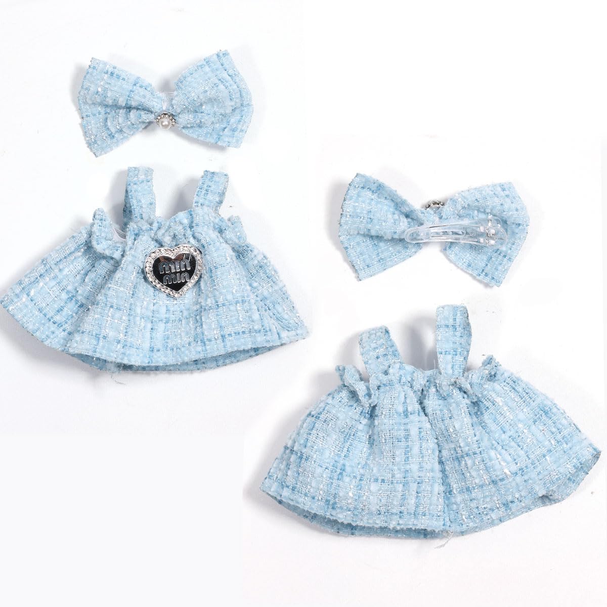 AICase for Labubu Clothes/for Labubu Outfits Clothes Set for 17cm Lububu Doll 2 Piece Set enhanced elegant Chic Dress Clothing for LA BUBU  Girls Stylish Adorable Dolls Clothes Accessories (No Doll)_2