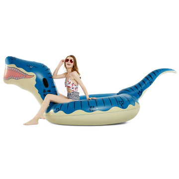 Jasonwell Inflatable Dinosaur Swimming Pool Float For Kids Boys Girls Adults 124'' Giant Tyrannosaurus Rex Floatie Summer Beach Ride On Party Pool Raft Lounge Toys