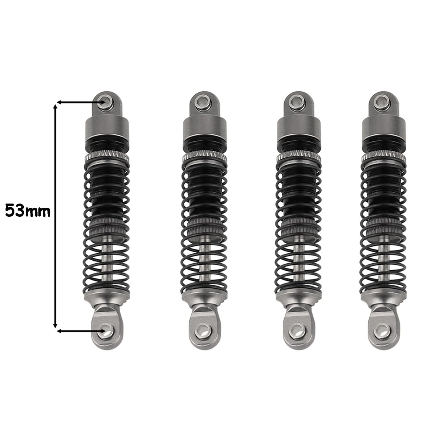 Rzxylrc 4Pcs 59Mm/65Mm Aluminum Shocks Absorbers Oil Threaded Damper For 1/18 Rc Crawler Trx4M Trx-4M Bronco Defender K10 Upgrad