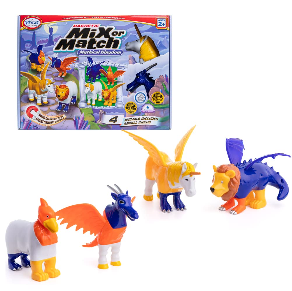 Magnetic Mix Or Match Mythical Kingdom Toy Play Set, 15 Pieces