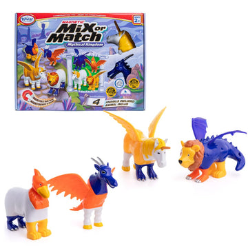 Magnetic Mix Or Match Mythical Kingdom Toy Play Set, 15 Pieces