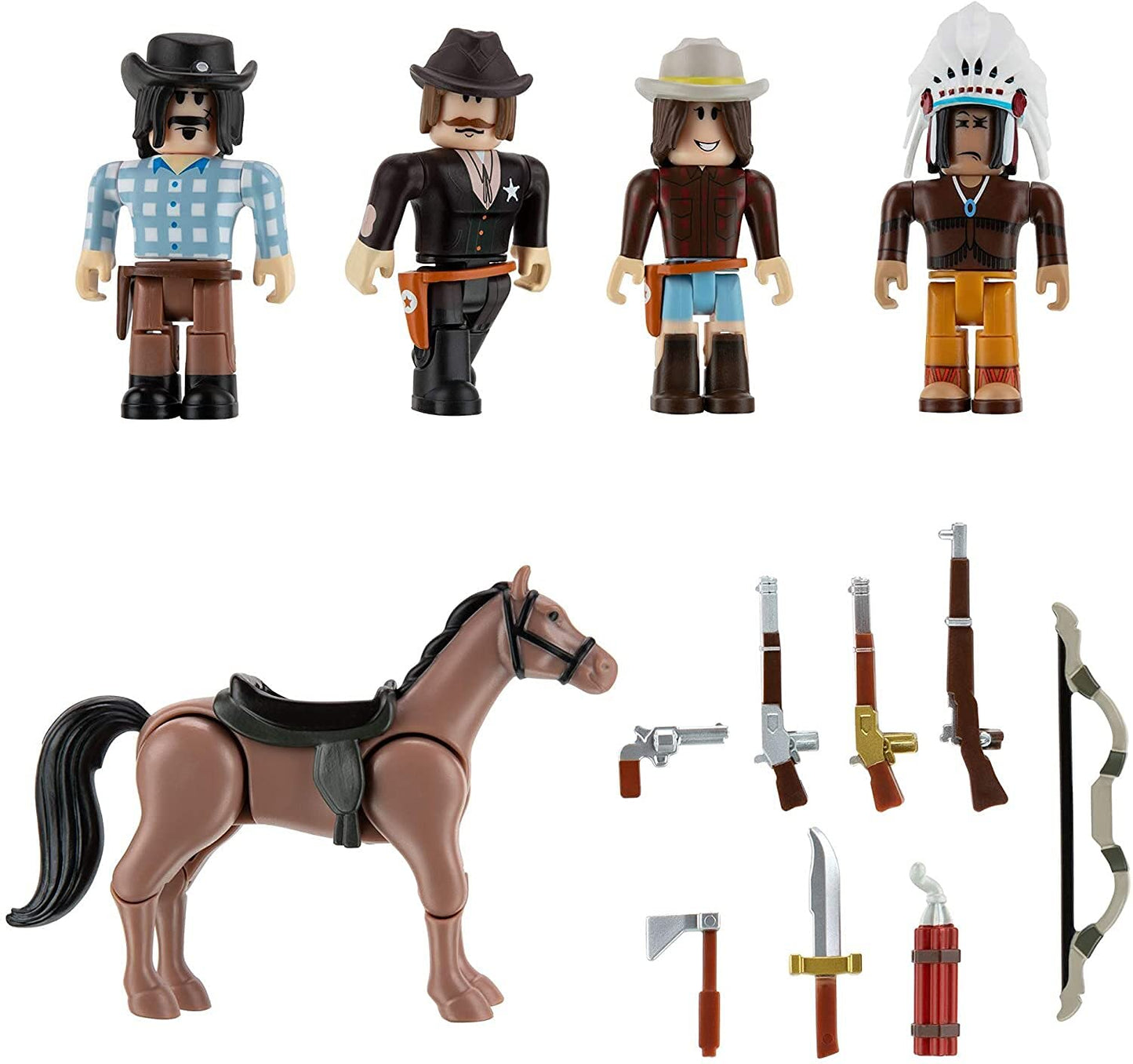 Roblox Action Collection - The Wild West Five Figure Pack [Includes limited availability Virtual Item]