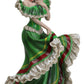 Ebros Gift Dia De Los Muertos Sugar Skull Green Gown Skeleton Ceremonial Dancer Figurine Day Of The Dead Vivas Calacas Traditional Folklore Mexico Latin Cultural Sculpture