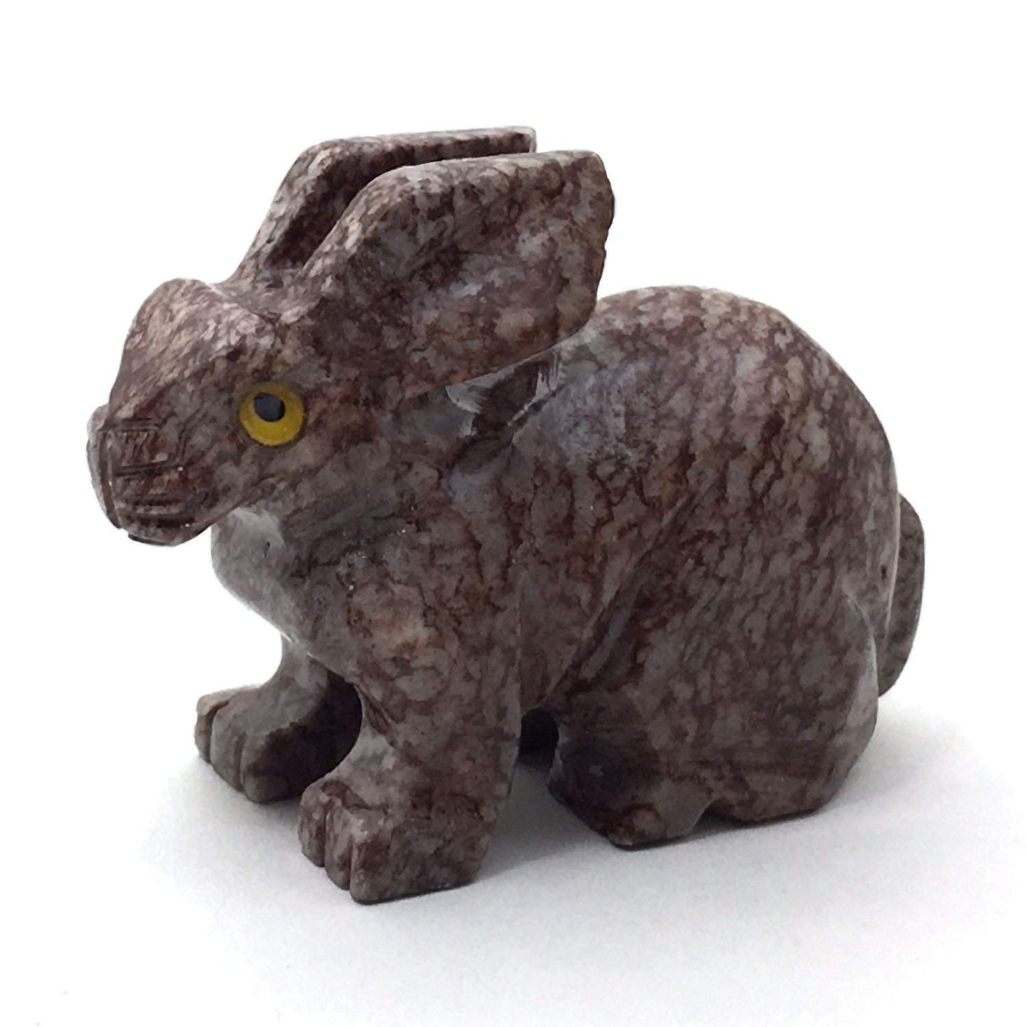 Nelson Creations, Llc 2 Inch Rabbit Natural Soapstone Hand-Carved Animal Charm Totem Stone Carving Figurine