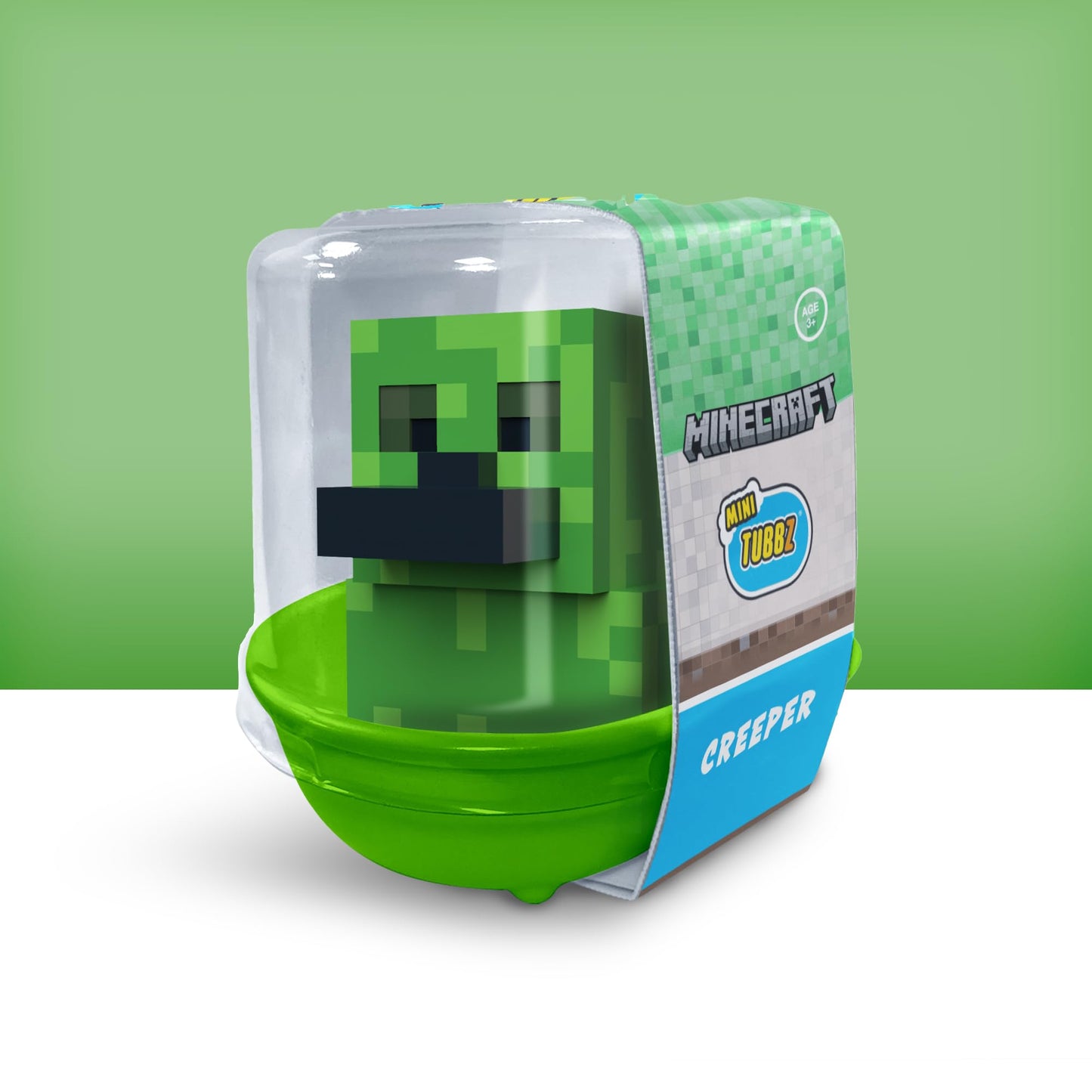 TUBBZ Mini Creeper Vinyl Rubber Duck - Small Collectible Figure - Official Minecraft Merchandise - Green Rubber