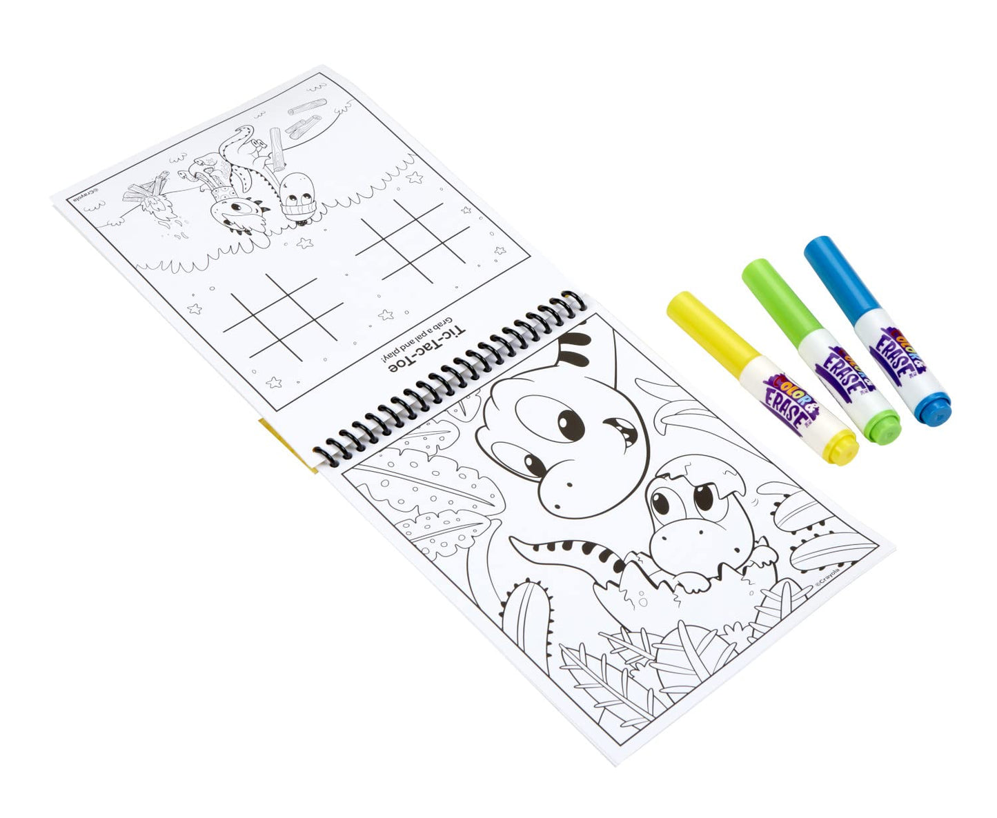 Crayola Color and Erase Reusable Activity Pad, Dinosaurs, Gift for Kids, Ages 3, 4, 5, 6