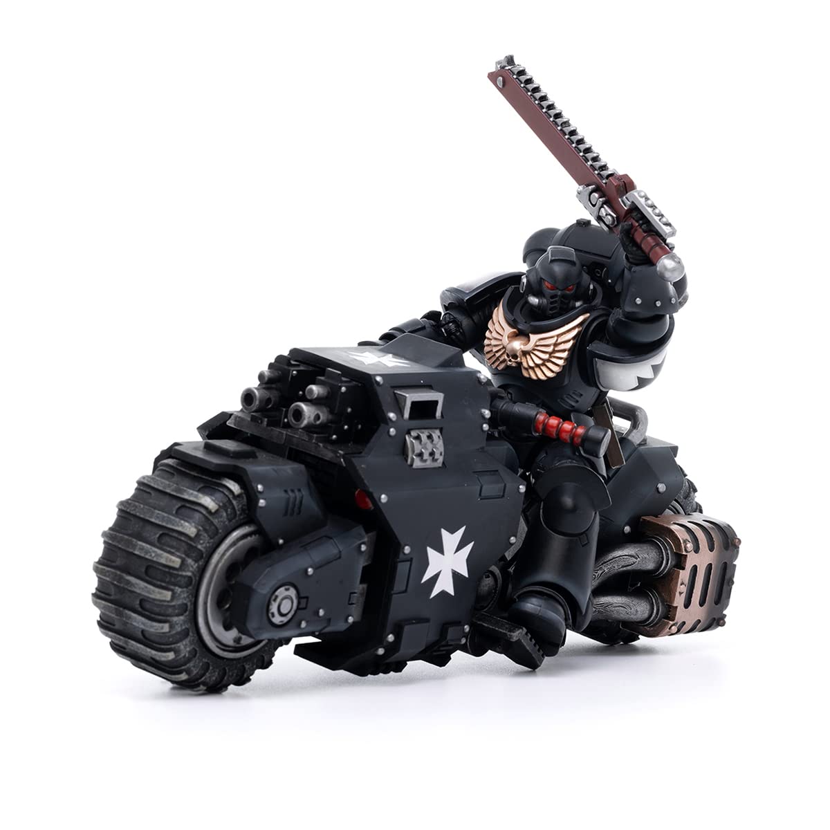 Joytoy Warhammer 40,000 Action Figure 1/18 Black Templars Motorcycle Outriders And Brother Valtus Model