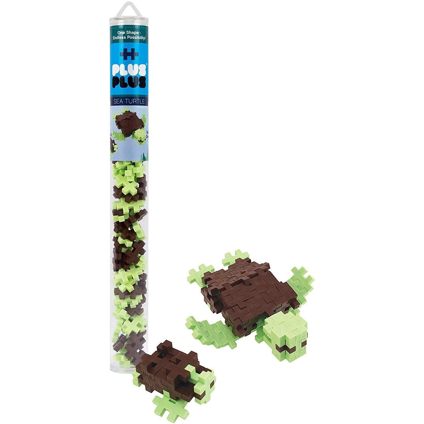 Plus Plus - Sea Turtle - 70 Pc Tube, Construction Building Stem/Steam Toy, Kids Mini Puzzle Blocks