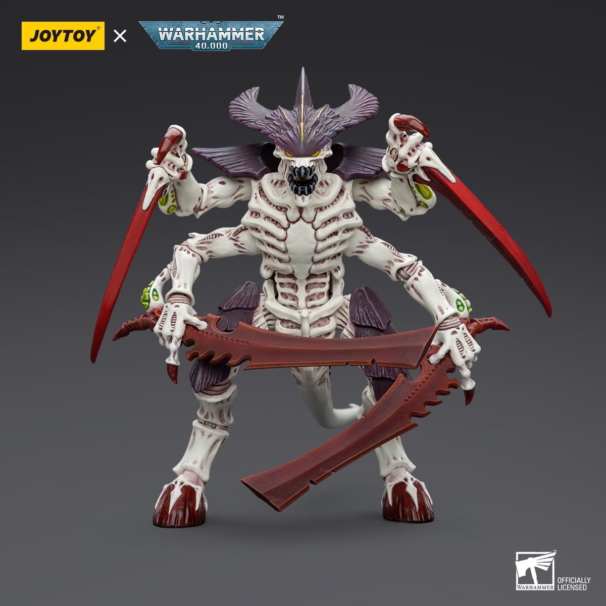 malt-inspiredISE JOYTOY 1/18 Action Figures - Warhammer 40 000 Tyranids Hive Fleet Leviathan Tyranid Warrior with Bonedecorative replica blades - 4 Classic Character Collectible Age 15 and Above