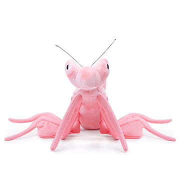 Zhongxin Made Simulation Pink Mantis Plush Toy - 12' Soft Realistic Pink Praying Orchid Mantis Stuffed Animals, Cute Pink Insect Toys Real Plushie Toy, Unique Plush Gift Collection For Kids