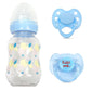 MYREBABY Reborn Baby Doll Accessories, Blue Style Pacifier and Bottle 2 Piece Set Magnetic Pacifier for Reborn Dolls(Comes with 