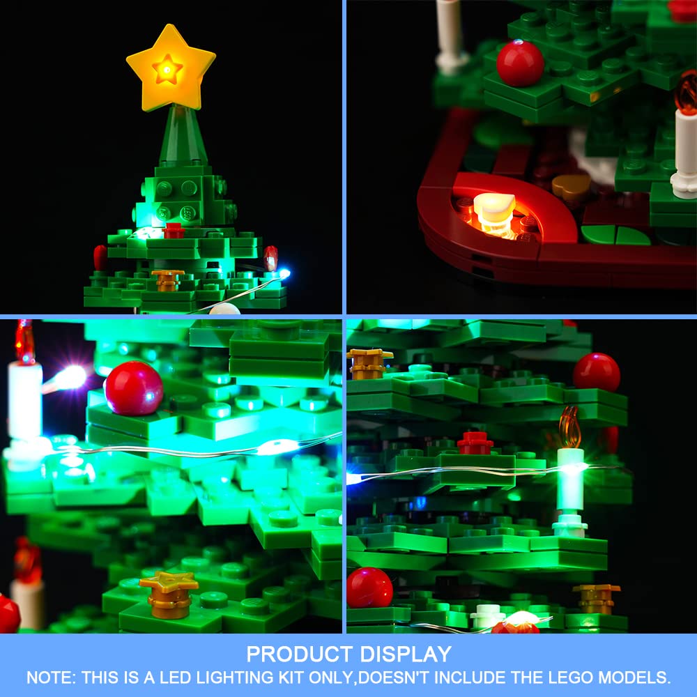 Vonado Led Light Kit Compatible With Lego Christmas Tree 40573(No Model),Decoration Lighting Kit Compatible With Lego Christmas Tree 2022 Building Toy Block (Standard Version)