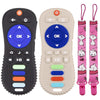 (2-Pack) Besosay Silicone Baby Remote Teether Teething Toys For Babies 0-3, 0-6, 6-12 Months, Soft Remote Teething Toys For Infa