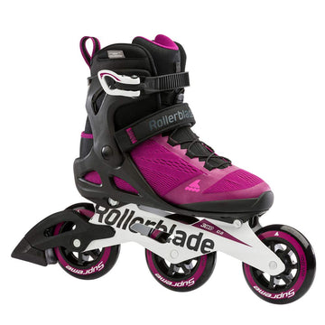 Rollerblade Macroblade 100 3Wd Womens Adult Fitness Inline Skate, Violet And Black, Performance Inline Skates