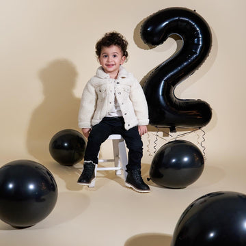 40 Balloon Number, Black Number 40Th Birthday Balloons 40 Inch, 40 Years Old Black Birthday Decorations For Men Women, 40Th Anni