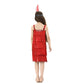 Leadtex Girl'S 20S Flapper Dresses Costume Dress Childrens Party Fringed Dresses With Feather Headband,Size L(10-12,Red