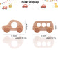 Promise Babe Organic Wooden Baby Push Toys Fine Motor Development Sensory Skills Toy Montessori Grasping Toy 2Pc Wood Car Rattle