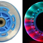 TGM Skateboards L.E.D. Scooter Wheels - 100mm Blue Urethane with ABEC 9 Bearings, 2-Pack