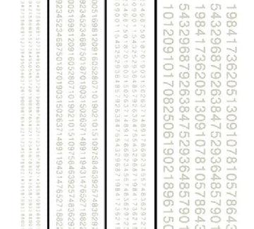 Railroad Gothic Numbers, White