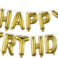 Wish Catchers Happy Birthday 13 Letters Metallic Golden Foil Balloons Banner/Reusable Balloons For Birthday Decoration of Friend