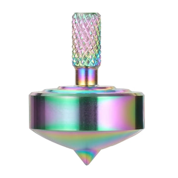 CHEETOP Stainless Steel Spinning Top  Precision Mini Desktop Gyroscope  Kill Time Reduce Stress ADHD Toys  Perfect Balance Gyro (Iridescent Style 2)