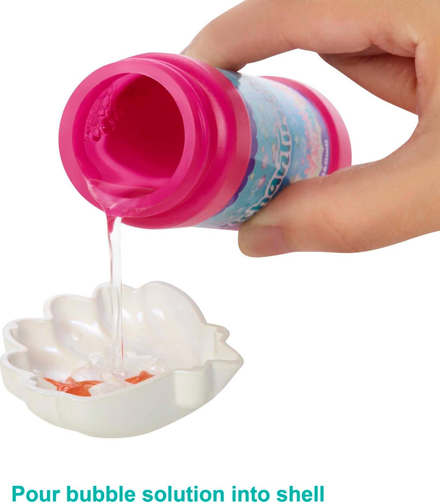 Enchantimals Mermaid Bubble-Maker Doll With Spray Dolphin Animal Figure, Bubble Solution & Tray, Ocean Kingdom Toy Collection
