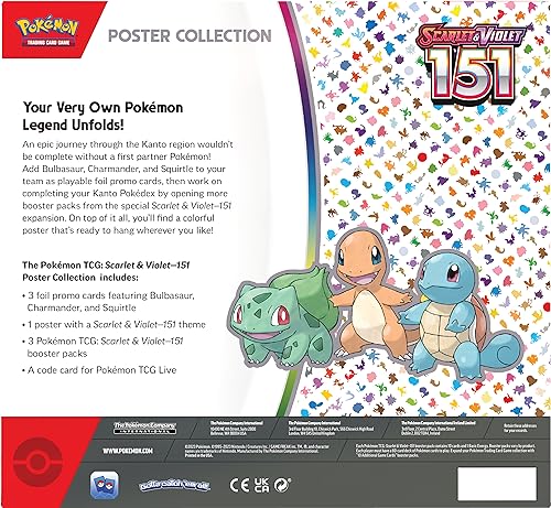 Pokemon Tcg Scarlet & Violet 3.5 Pokemon 151 Poster Collection