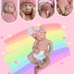 Oppaionaho Realistic 20 Soft Full Body Solid Silicone Reborn Baby Dolls 50cm Lifelike Painted Newborn Infant Girl Doll