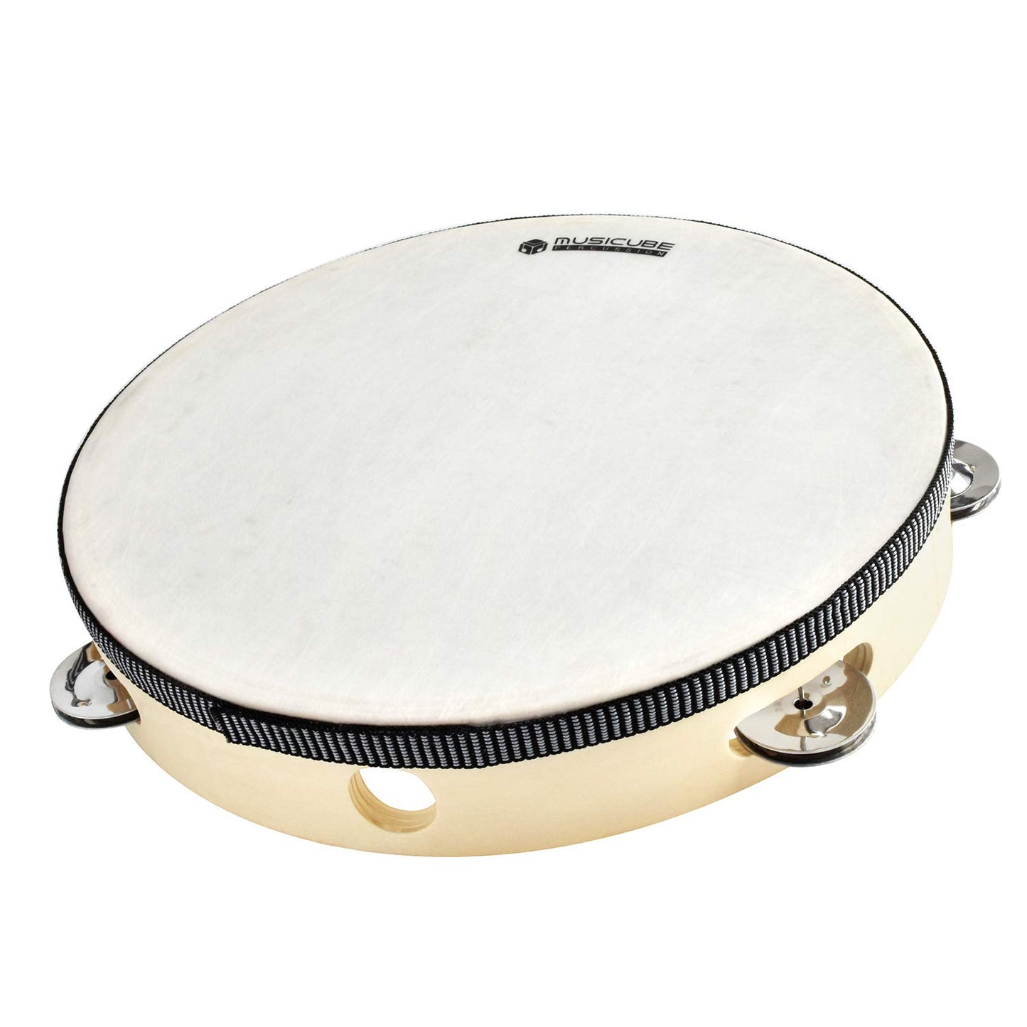 MUSICUBE 10-Inch Hand Drum for mature-themed Kids Natural Wooden Hand Drum Educational Hand-Held Percussion Instrument Toys for Home School Party Supplies Mallet Included