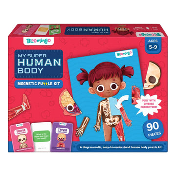 Bloomingo My Super Human Body Magnetic Puzzle Kit | Explore The Wonders Of The Human Body With Fun Magnetic Layers | Learn About